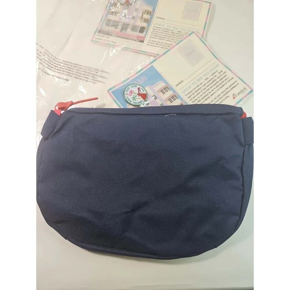 NEW 2023 CARNIVAL CRUISE SHIP VIFP CLUB Fanny Pack COLLECTIBLE PIN with POSTCARD